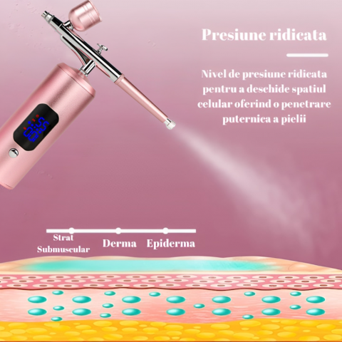 Aerograf cu Dubla Actiune HASEPE, Duza de 0,3 mm, instrumente de curatare, Afisaj LCD, fara fir, 38 PSI, Pentru arta unghiilor, Pictura corporala, Tatuaj semi-permanent, Decorarea torturilor, Masina, [6]