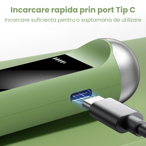 Etilotest Non-Contact HASEPE, Alcool Tester Portabil Digital, Testare Rapida Multipla, Autonomie 7 Zile, Display LCD Iluminat, Incarcare USB-C, Verde Compact [4]