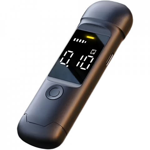 Etilotest Profesional HASEPE, Alcool Tester Digital Non-Contact, Precizie +0.015%, Calibrare Automata, Memorare Rezultate, Display LCD, Autonomie Extinsa, Negru [0]