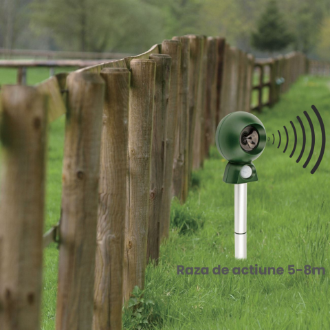 Aparat anti caini si pisici HASEPE, cu ultrasunete, senzor de miscare, rezistent la apa,mod stand by, Verde [7]