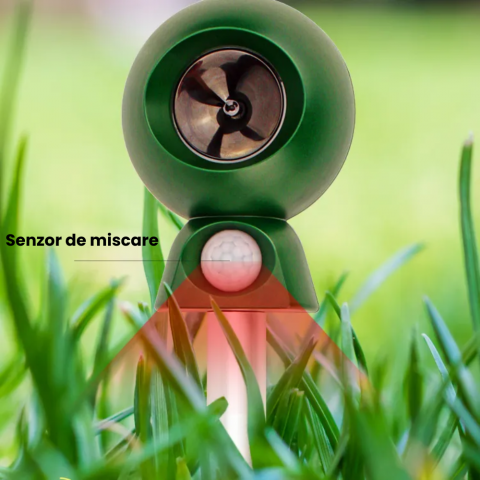 Aparat anti caini si pisici HASEPE, cu ultrasunete, senzor de miscare, rezistent la apa,mod stand by, Verde [1]