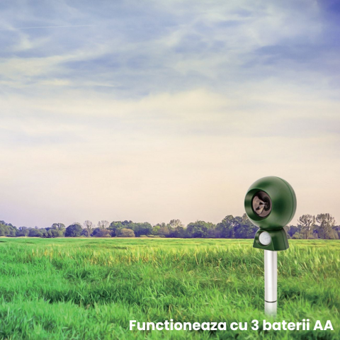 Aparat anti caini si pisici HASEPE, cu ultrasunete, senzor de miscare, rezistent la apa,mod stand by, Verde [6]