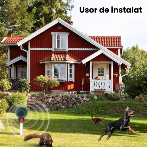 Aparat anti caini si pisici HASEPE, cu ultrasunete, senzor de miscare, rezistent la apa,mod stand by, Verde [5]