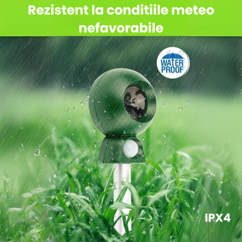 Aparat anti caini si pisici HASEPE, cu ultrasunete, senzor de miscare, rezistent la apa,mod stand by, Verde [3]