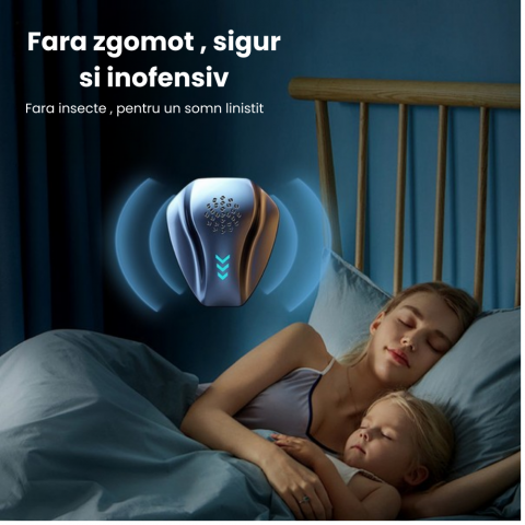 Aparat Ultrasunete 360° HASEPE, Anti Rozatoare, Anti Gandaci, Anti Tantari, Unda Dubla Fara Unghi Mort, Acoperire 120mp, Silentios, Fara Chimicale, Sigur Copii/Animale, Albastru [2]