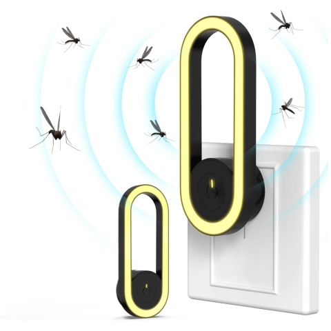 Articole antidaunatori gradina - Aparat Ultrasonic Anti-Insecte si Rozatoare HASEPE, Anti Gandaci si Tantari, 120mp, Frecventa 20-65kHz, 2 Moduri Functionare, Lumina de Noapte, Silentios, Sigur Copii/Animale