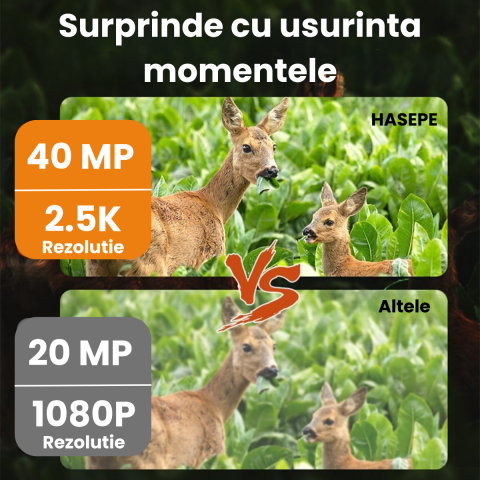Binoclu de Noapte HASEPE, Night Vision cu Infrarosu, Zoom 8x, Ecran LCD 3", Rezolutie 40MP Foto si Video 2.5K, Vedere Clara 300m, Baterie Reincarcabila, Ideal Vanatoare, Camping, Verde [1]