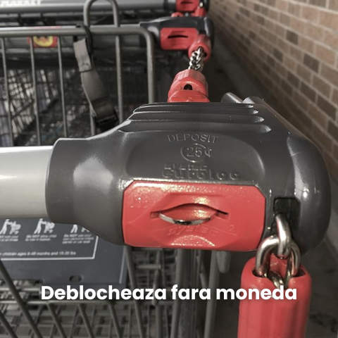 Breloc Carucior HASEPE® Metal Argintiu, Moneda Carucior Reutilizabila Pentru Supermarket, Breloc Chei Compact Si Rezistent, Moneda Carucior Universala, Breloc Carucior Portabil Pentru Cumparaturi Ziln [4]