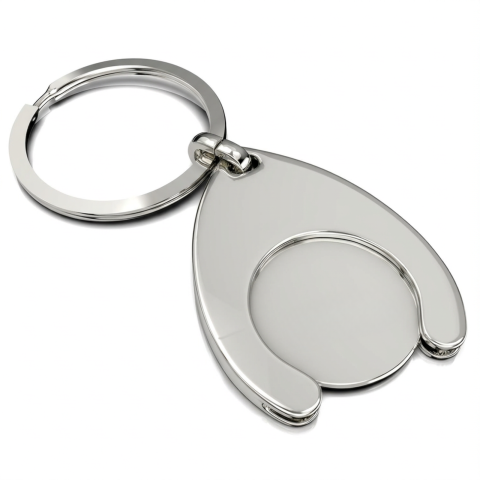 Fashion - Breloc Carucior HASEPE® Metal Argintiu, Moneda Carucior Reutilizabila Pentru Supermarket, Breloc Chei Compact Si Rezistent, Moneda Carucior Universala, Breloc Carucior Portabil Pentru Cumparaturi Ziln