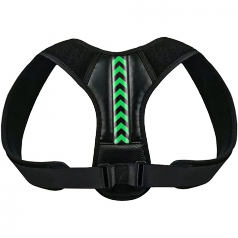 Suporturi ortopedice si orteze - Corector Postura Inteligent HASEPE, Centura Spate Reglabila pentru Indreptarea Coloanei, Claviculei si Umerilor, Ham Ergonomic, Material Respirabil, Marime S, Barbati/Femei