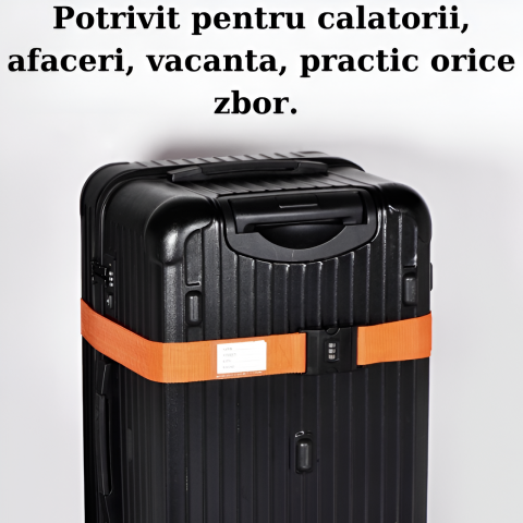 Curea pentru bagaje, cu combinatie pentru siguranta valizei, Portocaliu [1]