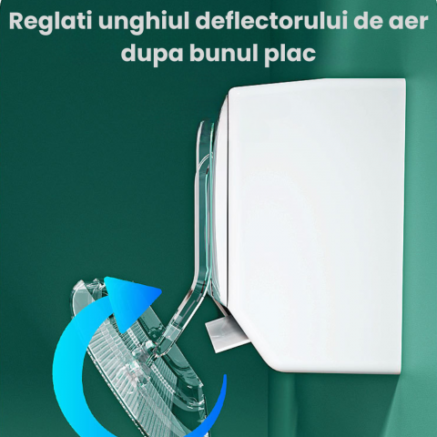 Deflector Aer Conditionat HASEPE, Reglabil 53–95 cm, Transparent, Protectie impotriva Curentului de Aer, Montaj Fara Gaurire, Universal [4]