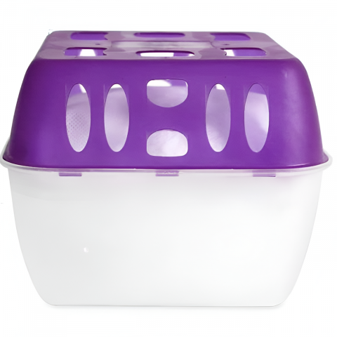 Dezumidificatoare - Dezumidificator Pasiv HASEPE, 2 Rezerve Incluse, 400 g, Parfum Lavanda, Fara Energie, Pentru Spatii Pana la 35 m², Bai, Dulapuri, Rulote, Autorulote