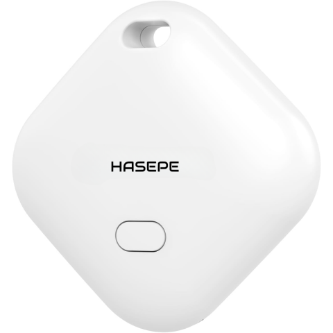 Dispozitiv anti-pierdere HASEPE, Smart Tag cu alarma, compatibil cu iOs Find My, cu localizare in timp real, pentru copii, animale, adulti, GPS, ABS, prin Bluetooth, pentru chei, bagaje, Alb [0]