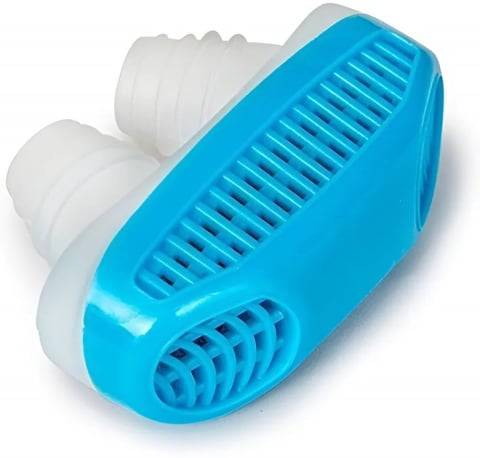 Dispozitive si accesorii medicale uz casnic - Dispozitiv Anti Sforait HASEPE, Silicon Moale, Usor de Folosit si Curatat, Imbunatateste Respiratia si Somnul, Pentru Barbati si Femei, Reutilizabil, Albastru