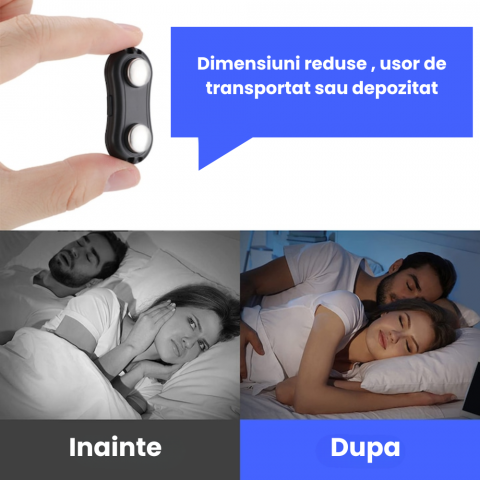 Dispozitiv Inteligent Anti-Sforait Portabil HASEPE, Tehnologie EMS cu Incarcare USB, Detecteaza si Regleaza Automat Sforaitul pentru Somn Confortabil si Odihnitor [6]