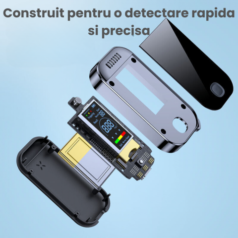 Etilotest Digital HASEPE Non-Contact, Afisaj Color LCD, Memorie 50 Teste, Calibrare Automata, Recunoastere Suflat Fals, Incarcare USB-C, Portabil [6]