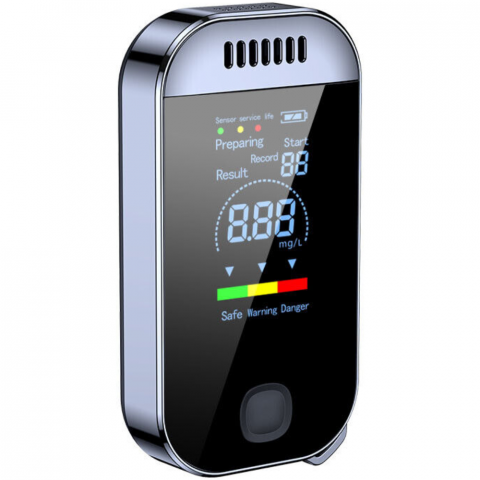 Etilotest Digital HASEPE Non-Contact, Afisaj Color LCD, Memorie 50 Teste, Calibrare Automata, Recunoastere Suflat Fals, Incarcare USB-C, Portabil [0]