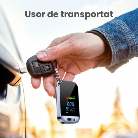 Etilotest Digital HASEPE Non-Contact, Afisaj Color LCD, Memorie 50 Teste, Calibrare Automata, Recunoastere Suflat Fals, Incarcare USB-C, Portabil [4]