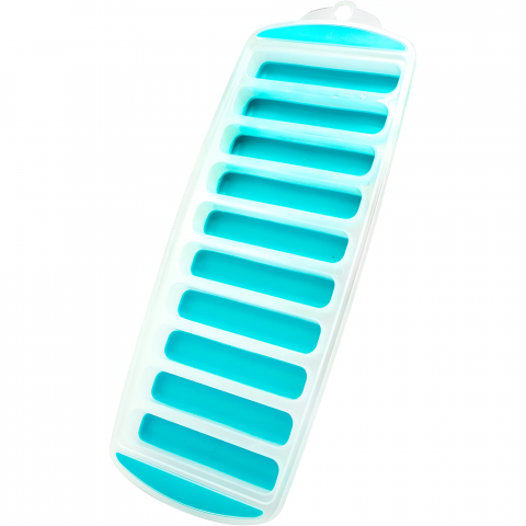 Forma pentru gheata, forme tip stick pentru sticle, realizat din plastic si silicon pentru a putea fi scoase usor, 10 compartimente [0]
