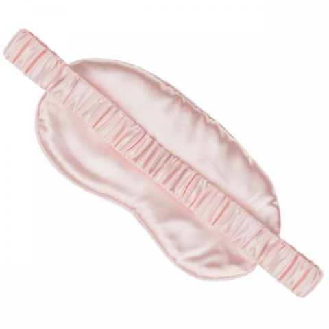 Masca pentru somn HASEPE, satinata, cu folie marble, 18 cm, roz [1]