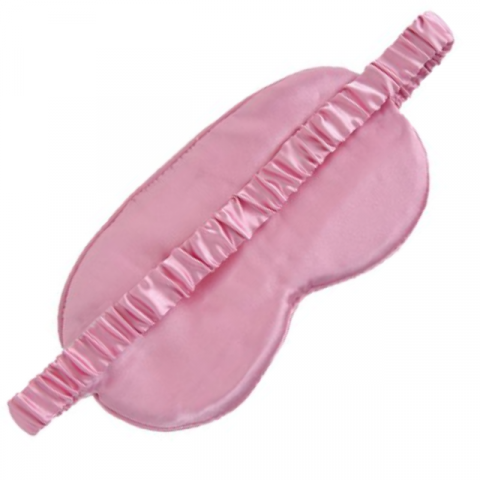 Masca pentru somn HASEPE, satinata, cu strass, 18cm, roz [1]