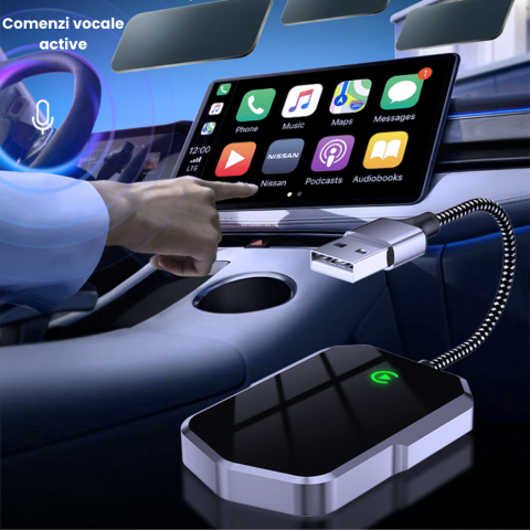Modulator CarPlay Wireless si Android Auto Wireless HASEPE2, Adaptor Auto Multifunctional, USB Plug & Play, Reconectare Automata, Compatibil iPhone si Android, Design Compact, Negru [4]