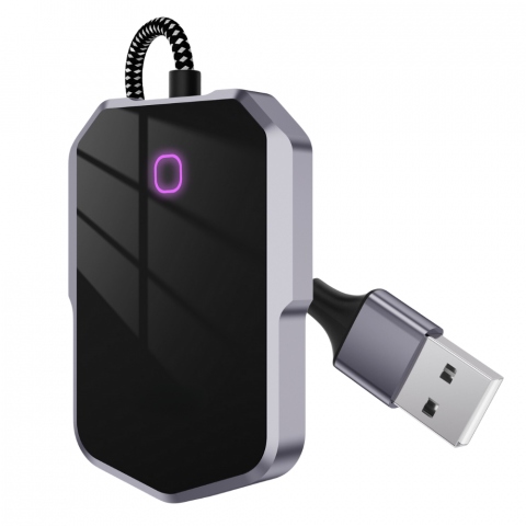 Accesorii electronice auto - Modulator CarPlay Wireless si Android Auto Wireless HASEPE2, Adaptor Auto Multifunctional, USB Plug & Play, Reconectare Automata, Compatibil iPhone si Android, Design Compact, Negru