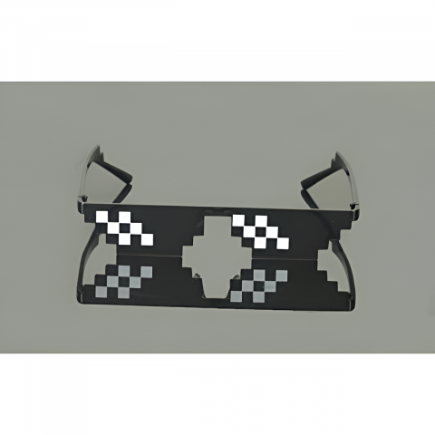 Ochelari Petrecere Thug Life Deal With It Home Sweet Paradise®, Model Pixeli Meme, Accesorii Amuzante, Costume Party, Cosplay, Halloween, Revelion, Protectie UV400, Negru [4]