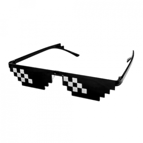 Accesorii pentru petrecere - Ochelari Petrecere Thug Life Deal With It Home Sweet Paradise®, Model Pixeli Meme, Accesorii Amuzante, Costume Party, Cosplay, Halloween, Revelion, Protectie UV400, Negru