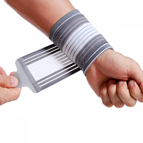 Suporturi ortopedice si orteze - Orteza Mana HASEPE, Banda Ajustabila cu Velcro, Suport pentru Incheietura, Unisex, Marime Universala, Compatibila Mana Stanga si Dreapta, Confort Zilnic si Sport, Gri/Alb