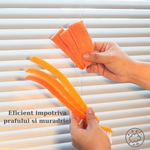 Perie de Curatare 2 in 1 HASEPE, Husa Detasabila, pentru Spatii Inguste, Aer Conditionat , Grile de Ventilatie Masina,  Jaluzele [4]