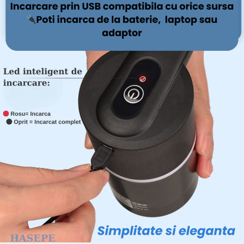 Pompa electrica apa pentru bidon HASEPE, Dozator electric apa si Aparat portabil, Incarcare USB, Baterie 1200 mAh, Lumina LED, Umplere rapida, Compatibil cu bidoane 5L/10L/15L, Silicon PP Rezistent, D [5]