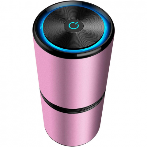 Purificator aer auto portabil HASEPE, Ionizare negativa, fara consumabile, elimina mirosurile, polenul, fumul, praful, acoperire 10m3, USB C, Negru [0]