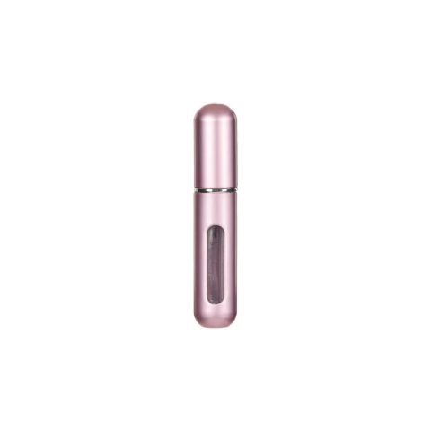 Recipient Reincarcabil Parfum Home Sweet Paradise®, 5 ml, Sticluta Portabila, Aluminiu Rezistent, Umplere Rapida, Ideal pentru Calatorii, Roz Elegant [1]