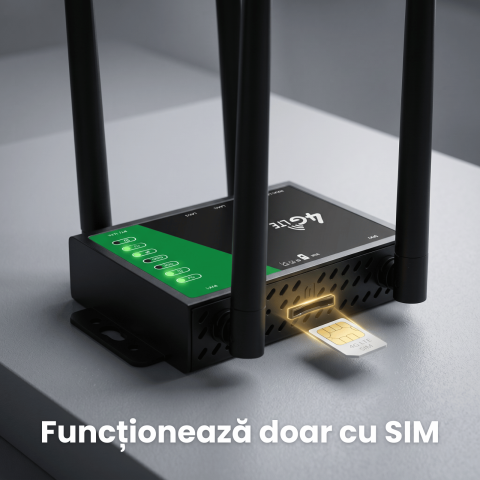Router Wireless 4G LTE HASEPE® Exterior CPE 300Mbps, Router Wireless Cu Slot SIM, Router Wireless Cu 2 Porturi LAN, Antene Duale, Plug And Play,, Router Wireless Pentru Casa Birou Exterior [6]