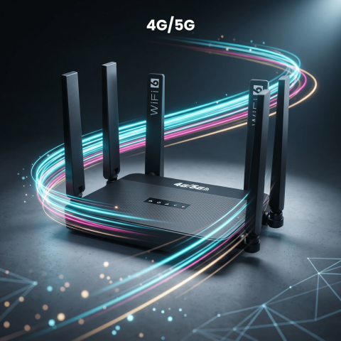Router Wireless HASEPE® 5G 4G LTE WiFi 6 Cu Slot SIM, Router Wireless Dual Band AX, Router Wireless Cu 1WAN 3LAN, Viteza Mare Internet, 32 Dispozitive Conectate, Antene Detasabile High Gain, Acoperire [6]