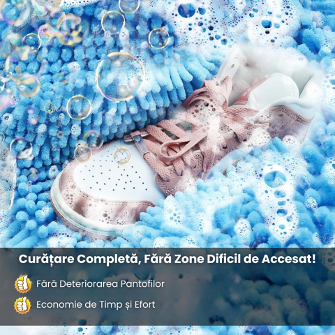 Sac Spalat Incaltaminte HASEPE pentru Masina de Spalat, Protectie Pantofi, Fibra Moale, Material Rezistent, Fermoar Premium, 39x19 cm, Albastru [2]