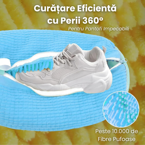 Sac Spalat Incaltaminte HASEPE pentru Masina de Spalat, Protectie Pantofi, Fibra Moale, Material Rezistent, Fermoar Premium, 39x19 cm, Albastru [4]