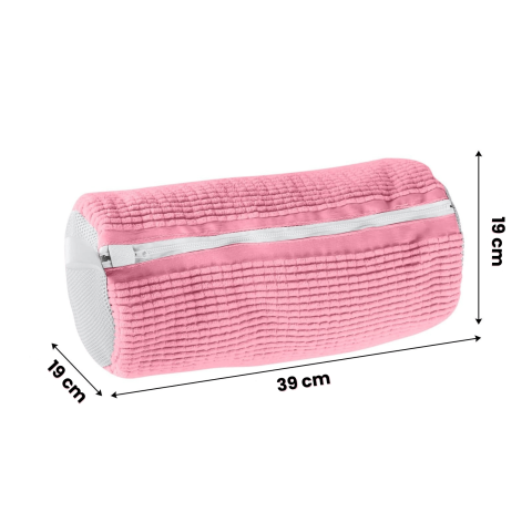 Sac Spalat Incaltaminte HASEPE pentru Masina de Spalat, Protectie Pantofi, Fibra Moale, Material Rezistent, Fermoar Premium, 39x19 cm, Roz [3]