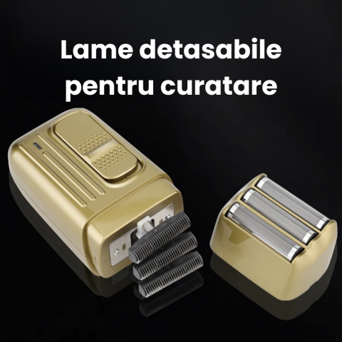 Masina de Tuns si Aparat de Ras HASEPE Profesional 3 in 1, Trimmer Nas, Rezistenta la Apa, Lame Auto-Ascutite, Afisaj LCD, Incarcare USB, Accesorii Incluse, Baterie 1500 mAh, Design Ergonomic [2]