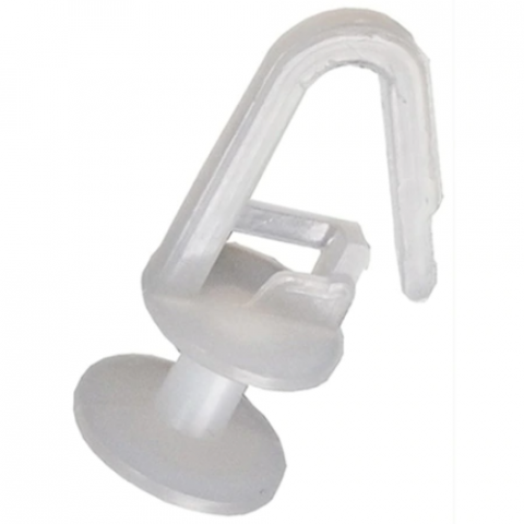 Set 50 carlige pentru perdea, pentru sina plata, plastic, alb [0]