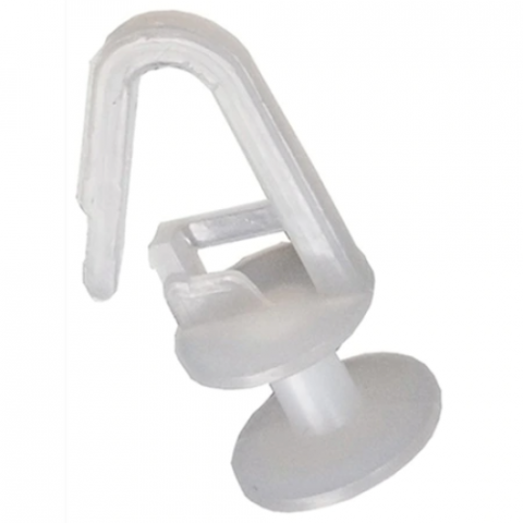 Set 50 carlige pentru perdea, pentru sina plata, plastic, alb [1]