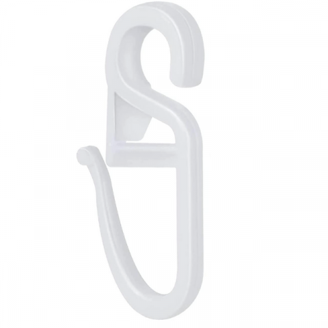 Set 50 Carlige Perdea Home Sweet Paradise, Plastic Rezistent, Culoare Alb, Accesorii pentru Sine si Draperii [1]