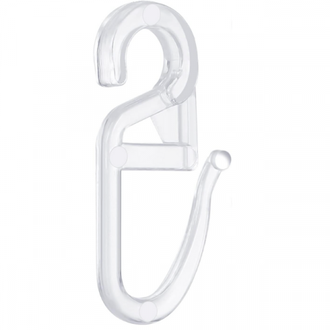 Set 50 Carlige Perdea Home Sweet Paradise, Plastic Transparent Rezistent, Accesorii pentru Sine si Draperii [1]