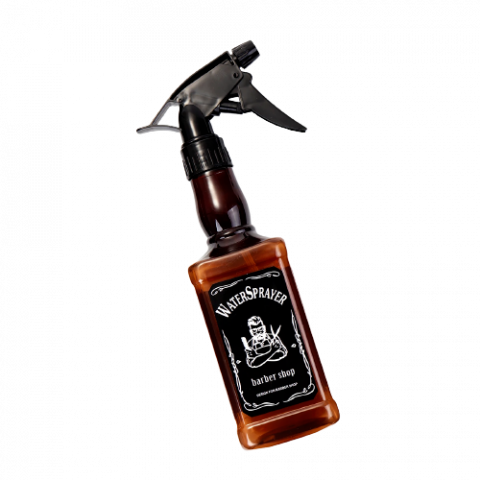 Spray apa pentru par, pentru frizerie sau coafor, pulverizator in forma de sticla Whisky, poate fi folosit si la gradinarit, 500 ml [0]