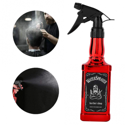 Spray apa pentru par, pentru frizerie sau coafor, pulverizator in forma de sticla Whisky, poate fi folosit si la gradinarit, 500 ml [1]