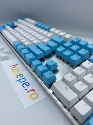 Tastatura Mecanica pentru Gaming, Crack K660 104 Blue Edition, Iluminare RGB, Compatibila Windows, Android si iOS, USB Type C [7]