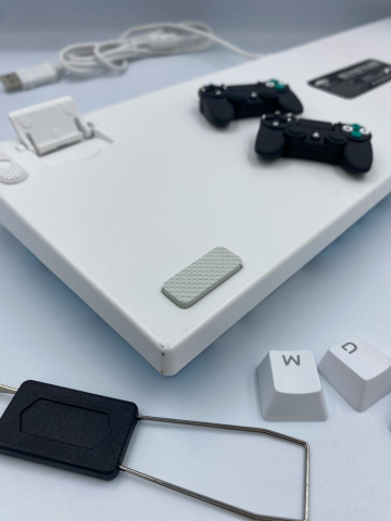 Tastatura Mecanica pentru Gaming, Crack K660 104 Blue Edition, Iluminare RGB, Compatibila Windows, Android si iOS, USB Type C [11]