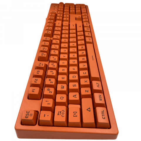 Tastatura pentru Gaming, Douyu DKS100 Orange, Silentioasa, Iluminare Alb, Compatibila Windows, MAC, Linux si Vista, cu fir USB [4]